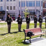 Marathon County sheriff's honor guard at the 400 Block in Wausau