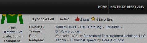This is from horse racing nation dot com. This is from horse racing nation dot com.