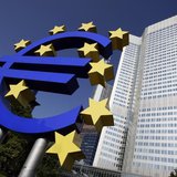 Outside view shows the Euro sculpture in front of the headquarters of the European Central Bank (ECB) in Frankfurt September 18, 2008. REUTE Outside view shows the Euro sculpture in front of the headquarters of the European Central Bank (ECB) in Frankfurt September 18, 2008. REUTE