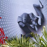 A giant canvas of the official poster of the 66th Cannes Film Festival featuring Joanne Woodward and Paul Newman, photographed during the sh A giant canvas of the official poster of the 66th Cannes Film Festival featuring Joanne Woodward and Paul Newman, photographed during the sh