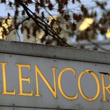 The logo of commodities trader Glencore is pictured in front of the company's headquarters in the Swiss town of Baar November 20, 2012. REUT The logo of commodities trader Glencore is pictured in front of the company's headquarters in the Swiss town of Baar November 20, 2012. REUT