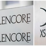 A combination photo shows the logo of Glencore (L) in front of the company's headquarters in the Swiss town of Baar and the logo of Swiss mi A combination photo shows the logo of Glencore (L) in front of the company's headquarters in the Swiss town of Baar and the logo of Swiss mi
