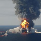Fire boat response crews battle the blazing remnants of the offshore oil rig Deepwater Horizon, off Louisiana, in this April 21, 2010 file h Fire boat response crews battle the blazing remnants of the offshore oil rig Deepwater Horizon, off Louisiana, in this April 21, 2010 file h