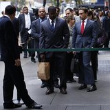 Job seekers stand in line to meet with prospective employers at a career fair in New York City, October 24, 2012. REUTERS/Mike Segar Job seekers stand in line to meet with prospective employers at a career fair in New York City, October 24, 2012. REUTERS/Mike Segar