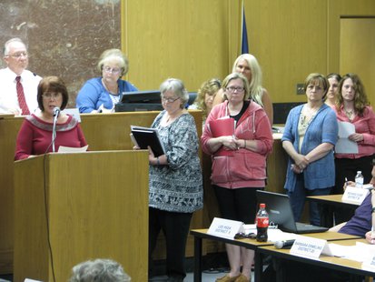 Linda Karger and cat funding supporters address Marathon County Board 5/16/13
Linda Karger and cat funding supporters address Marathon County Board 5/16/13