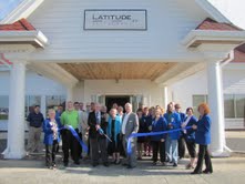 Pictured in the photo are Jesse Wilder, director of food and beverage; Dave Sanderson, general manager; Jason Richardson, executive chef; Mayor Mike Vandersteen, Chamber Executive Director Betsy Alles, Harbor Centre BID Manager Dave Hoffman and Chamber Ambassadors.

