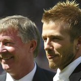 Manchester United's David Beckham (R) stands with manager Sir Alex Ferguson before their match against Charlton Athletic in the English prem Manchester United's David Beckham (R) stands with manager Sir Alex Ferguson before their match against Charlton Athletic in the English prem