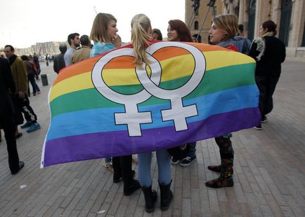 People gather outside Marseille's town hall to attend a demonstration to support the passage of the same-sex marriage bill in Marseille, Apr People gather outside Marseille's town hall to attend a demonstration to support the passage of the same-sex marriage bill in Marseille, Apr