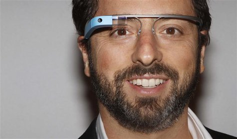 Google founder Sergey Brin poses for a portrait wearing Google Glass before the Diane von Furstenberg Spring/Summer 2013 collection show dur Google founder Sergey Brin poses for a portrait wearing Google Glass before the Diane von Furstenberg Spring/Summer 2013 collection show dur