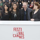 Director Arnaud Desplechin (2ndR) and cast members Gina McKee (R), Misty Upham (2ndL) and Michelle Thrush pose during a photocall for the fi Director Arnaud Desplechin (2ndR) and cast members Gina McKee (R), Misty Upham (2ndL) and Michelle Thrush pose during a photocall for the fi