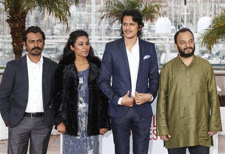 Cast members Nawazuddin Siddiqui, Tannishtha Chatterjee, Vijay Varma and director Amit Kumar pose during a photocall for the film 'Monsoon S Cast members Nawazuddin Siddiqui, Tannishtha Chatterjee, Vijay Varma and director Amit Kumar pose during a photocall for the film 'Monsoon S