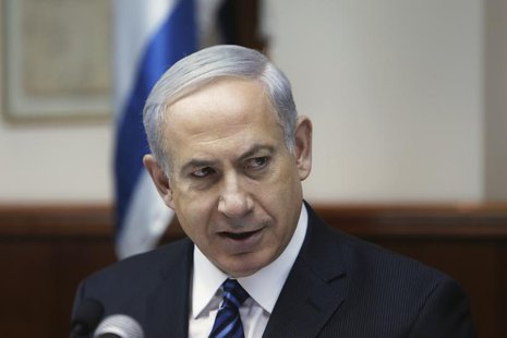 Israel's Prime Minister Benjamin Netanyahu speaks during the weekly cabinet meeting in Jerusalem May 19, 2013. REUTERS/Ronen Zvulun Israel's Prime Minister Benjamin Netanyahu speaks during the weekly cabinet meeting in Jerusalem May 19, 2013. REUTERS/Ronen Zvulun