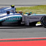 Mercedes Formula One Lewis Hamilton of Britain drives during the qualifying session at the Spanish F1 Grand Prix at the Circuit de Catalunya Mercedes Formula One Lewis Hamilton of Britain drives during the qualifying session at the Spanish F1 Grand Prix at the Circuit de Catalunya