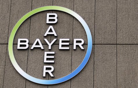 The logo of Germany's largest drugmaker Bayer HealthCare Pharmaceuticals is pictured on the front of its building in Berlin April 28, 2011. The logo of Germany's largest drugmaker Bayer HealthCare Pharmaceuticals is pictured on the front of its building in Berlin April 28, 2011.