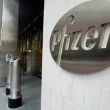 The entrance of Pfizer World headquaters in New York City, August 31, 2003. ECONM REUTERS/Jeff Christensen The entrance of Pfizer World headquaters in New York City, August 31, 2003. ECONM REUTERS/Jeff Christensen