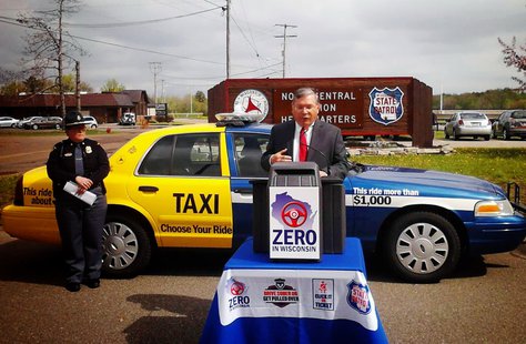 Transportation secretary Mark Gottlieb talks about the Zero in Wisconsin effort at the Wausau State Patrol headquarters, May 21 2013 Transportation secretary Mark Gottlieb talks about the Zero in Wisconsin effort at the Wausau State Patrol headquarters, May 21 2013