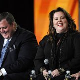Cast members Billy Gardell (L) and Melissa McCarthy participate in a panel for CBS series "Mike & Molly" during the CBS sessions at the Tele Cast members Billy Gardell (L) and Melissa McCarthy participate in a panel for CBS series "Mike & Molly" during the CBS sessions at the Tele