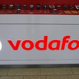 The Vodafone logo is seen at the counter of the shop in Prague February 7, 2012. REUTERS/David W Cerny The Vodafone logo is seen at the counter of the shop in Prague February 7, 2012. REUTERS/David W Cerny
