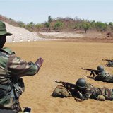 Malian soldiers practise marksmanship during a European Union training mission session in Koulikoro May 17, 2013. A European Union training 