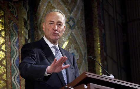 U.S. Senator Charles Schumer of New York speaks at the Temple Emanu-El during the annual Holocaust Remembrance Day in New York April 7, 2013 U.S. Senator Charles Schumer of New York speaks at the Temple Emanu-El during the annual Holocaust Remembrance Day in New York April 7, 2013