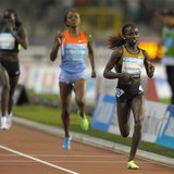 Vivian Cheruiyot of Kenya (R) competes in the women's 5000m event at the IAAF Diamond League athletics meeting, also known as Memorial Van D Vivian Cheruiyot of Kenya (R) competes in the women's 5000m event at the IAAF Diamond League athletics meeting, also known as Memorial Van D