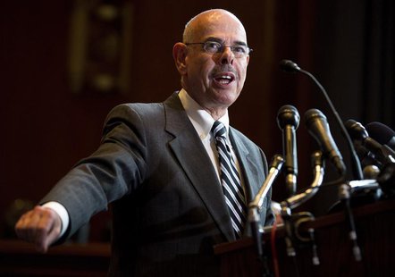 Representative Henry Waxman (D-CA) speak during a news conference calling for no reduction in the Medicare and Medicaid budgets, as part of Representative Henry Waxman (D-CA) speak during a news conference calling for no reduction in the Medicare and Medicaid budgets, as part of