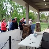 Coaches and parents gather to see the scores posted at the South Dakota State Girls Golf Championship. (Photo by KELO/KELQ) Coaches and parents gather to see the scores posted at the South Dakota State Girls Golf Championship. (Photo by KELO/KELQ)