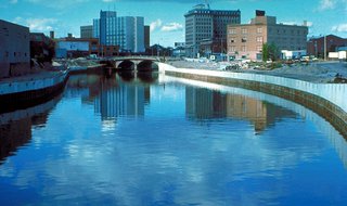 The Flint River in Flint, Michigan.