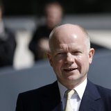 Britain's Foreign Secretary William Hague speaks as he arrives at an European Union foreign ministers meeting in Luxembourg April 22, 2013. Britain's Foreign Secretary William Hague speaks as he arrives at an European Union foreign ministers meeting in Luxembourg April 22, 2013.