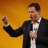 Britain's Deputy Prime Minister, and Leader of the Liberal Democrats, Nick Clegg, answers question during a question and answer session at t Britain's Deputy Prime Minister, and Leader of the Liberal Democrats, Nick Clegg, answers question during a question and answer session at t