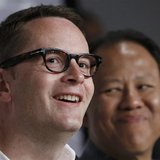 Director Nicolas Winding Refn (L) and cast member Vithaya Pansringarm attend a news conference for the film "Only God Forgives" during the 6 Director Nicolas Winding Refn (L) and cast member Vithaya Pansringarm attend a news conference for the film "Only God Forgives" during the 6
