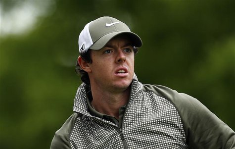 Rory McIlroy of Northern Ireland watches his tee shot on the third hole during the third round of the Wells Fargo Championship PGA golf tour Rory McIlroy of Northern Ireland watches his tee shot on the third hole during the third round of the Wells Fargo Championship PGA golf tour