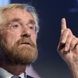 European Central Bank Executive Board member Peter Praet gives a speech during a meeting organised by the Grand Conferences Catholiques in B