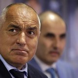 GERB party leader Boiko Borisov reacts as he arrives for a news conference in Sofia May 16, 2013. REUTERS/Stoyan Nenov