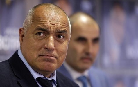 GERB party leader Boiko Borisov reacts as he arrives for a news conference in Sofia May 16, 2013. REUTERS/Stoyan Nenov GERB party leader Boiko Borisov reacts as he arrives for a news conference in Sofia May 16, 2013. REUTERS/Stoyan Nenov