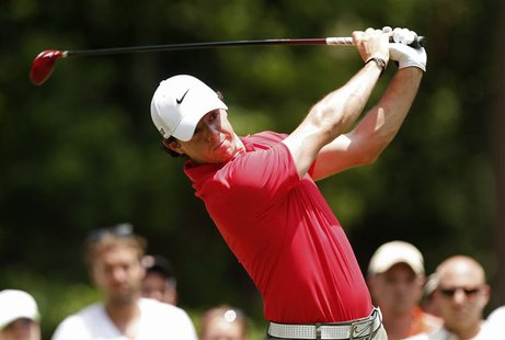 Northern Ireland's Rory McIlroy tees off on the second hole during the third round of The Players Championship PGA golf tournament at TPC Sa Northern Ireland's Rory McIlroy tees off on the second hole during the third round of The Players Championship PGA golf tournament at TPC Sa