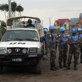 U.N. peacekeepers patrol the streets during the visit of U.N. Secretary-General Ban Ki-moon and World Bank President Jim Yong Kim to Goma, i U.N. peacekeepers patrol the streets during the visit of U.N. Secretary-General Ban Ki-moon and World Bank President Jim Yong Kim to Goma, i