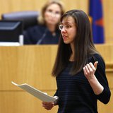 Jodi Arias addresses the jury during the penalty phase of her murder trial at Maricopa County Superior Court in Phoenix, Arizona May 21, 201