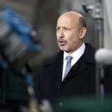 Lloyd Blankfein, Chairman and CEO, Goldman Sachs Group, speaks with the media after meeting with U.S. President Barack Obama and other CEOs 