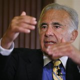 Investor Carl Icahn speaks at the Wall Street Journal Deals & Deal Makers conference, held at the New York Stock Exchange, in this June 27, 
