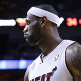 Miami Heat's LeBron James reacts during Game 1 of their NBA Eastern Conference final basketball playoff against the Miami Heat in Miami, Flo