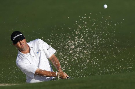 Ryan Palmer of the U.S. hits from a sand trap on the second green during first round play in the 2012 Masters Golf Tournament at the Augusta Ryan Palmer of the U.S. hits from a sand trap on the second green during first round play in the 2012 Masters Golf Tournament at the Augusta