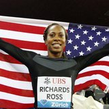 Sanya Richards-Ross of the U.S. celebrates as she won the women's 400m race during the Weltklasse Diamond League meeting in Zurich August 30 Sanya Richards-Ross of the U.S. celebrates as she won the women's 400m race during the Weltklasse Diamond League meeting in Zurich August 30