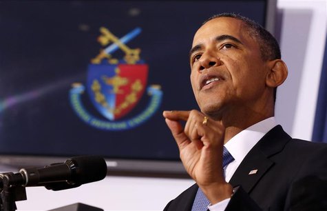 U.S. President Barack Obama makes a point about his administration's counter-terrorism policy at the National Defense University at Fort McN U.S. President Barack Obama makes a point about his administration's counter-terrorism policy at the National Defense University at Fort McN
