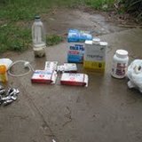 Some of the materials they used to allegedly manufacture meth. 
