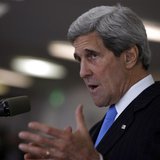 U.S. Secretary of State John Kerry speaks at a news conference in Tel Aviv May 24, 2013. REUTERS/Jim Young