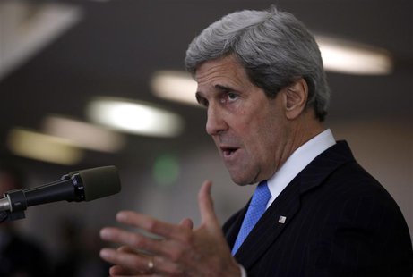 U.S. Secretary of State John Kerry speaks at a news conference in Tel Aviv May 24, 2013. REUTERS/Jim Young U.S. Secretary of State John Kerry speaks at a news conference in Tel Aviv May 24, 2013. REUTERS/Jim Young