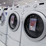 Washers and dryers are seen on display at a store in New York July 28, 2010. REUTERS/Shannon Stapleton Washers and dryers are seen on display at a store in New York July 28, 2010. REUTERS/Shannon Stapleton