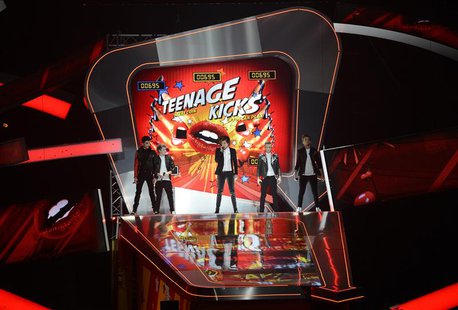 British pop band One Direction perform during the BRIT Awards, celebrating British pop music, at the O2 Arena in London February 20, 2013. R British pop band One Direction perform during the BRIT Awards, celebrating British pop music, at the O2 Arena in London February 20, 2013. R
