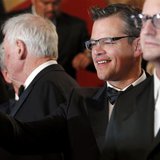Cast member Matt Damon (C) takes pictures with his mobile phone after the screening of the film "Behind the Candelabra" by Steven Soderbergh Cast member Matt Damon (C) takes pictures with his mobile phone after the screening of the film "Behind the Candelabra" by Steven Soderbergh